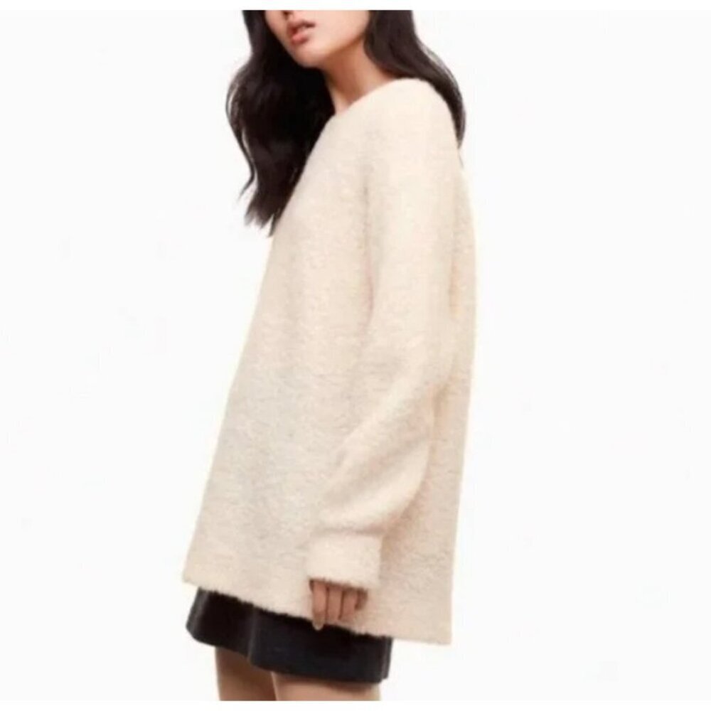 Aritzia Wilfred Ivory Seissan Alpaca Wool Blend Oversized Sweater - 2/Medium - Picture 5 of 14